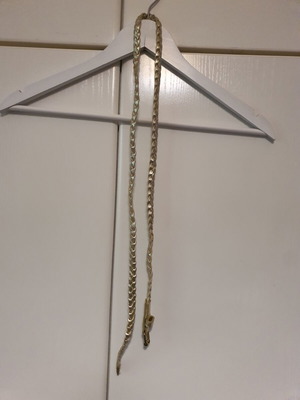 Woven belt light gold like new, 117 cm