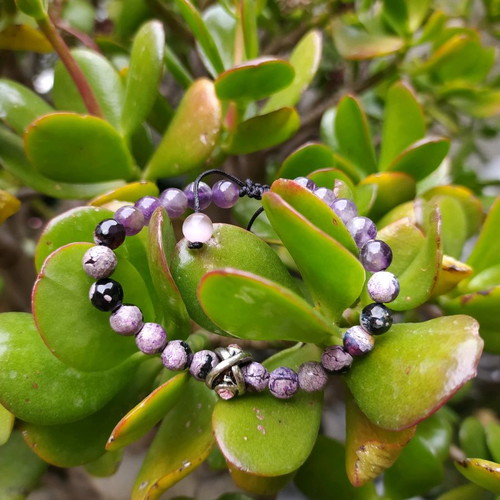 Handmade bracelet with semi-precious stones adjustable size