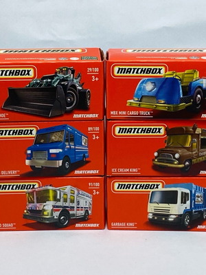 6 Matchbox Power Grabs toy cars, sealed