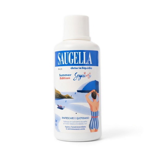 Saugella Seguimi Summer Gift Set καινούργιο με τσαντάκι, υγρό καθαρισμού, μαντηλάκια και sachet pH 4.5