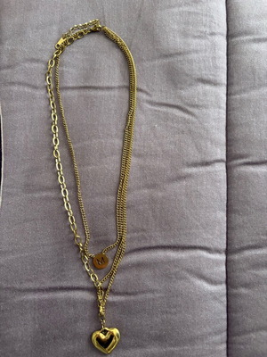 Gold Stainless Steel Necklace like new