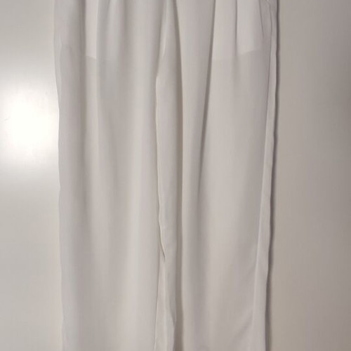 White See-Through Wide-Leg Pants Size M Like New
