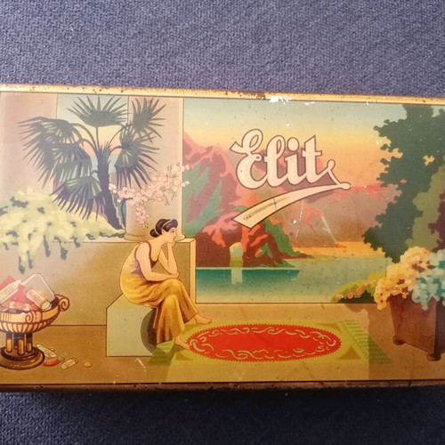 Tin box used from candies