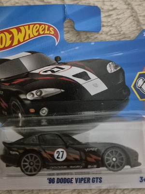 Hot Wheels '96 Dodge Viper GTS παιχνίδι αυτοκίνητο, μαύρο