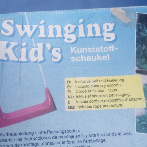 Swinging Kid's Plastic Children's Swing like new, indoor and outdoor