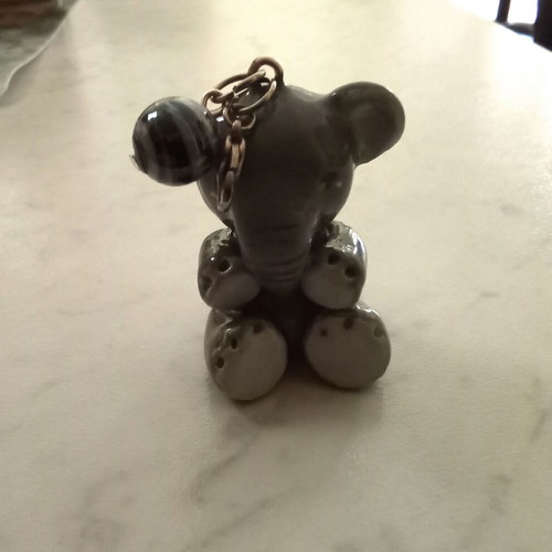 Elephant bag accessory new, handmade, gray