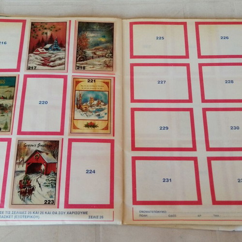 Carousel album used with 43 Caroline stickers