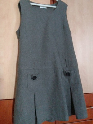 Cache cache wool gray mini dress No L like new