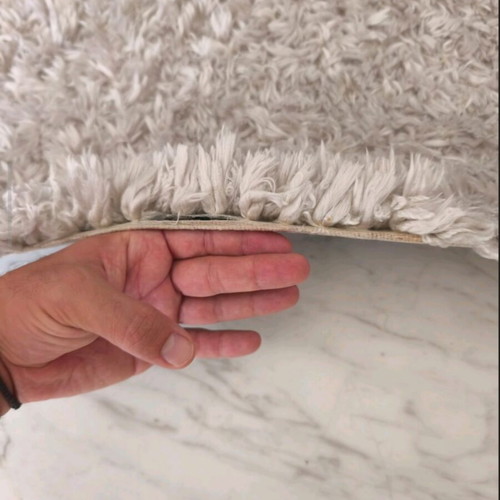 Shaggy living room rug, beige, large size 2.20 x 3.20 m