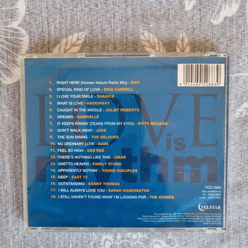Love Is Rhythm CD like new, classic 90s love grooves
