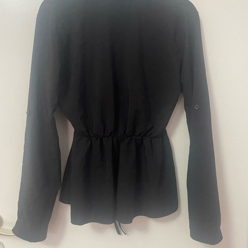 Women's black shirt with buttons new, One Size