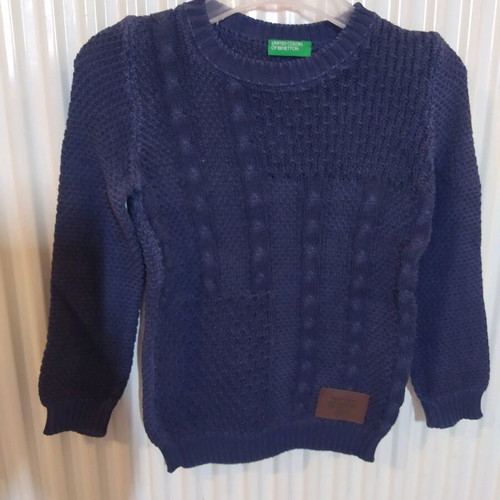 Benetton knitted sweater for boys 18-24 months like new, blue