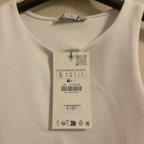 Zara summer backless dress S new, white