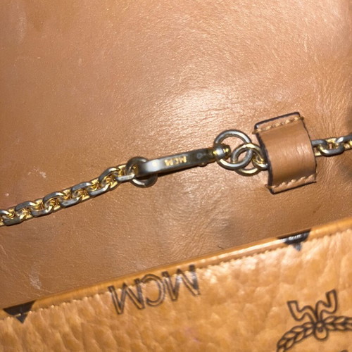 Original MCM Patricia Wallet-on-Chain crossbody bag, cognac