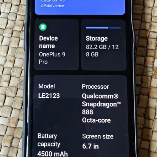 OnePlus 9 Pro green 8GB RAM 128GB Dual SIM like new with new battery