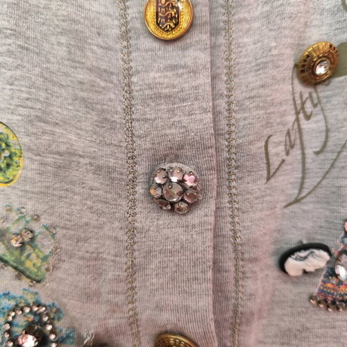 Latty Lie blouse size M, like new, with decorative elements, grey