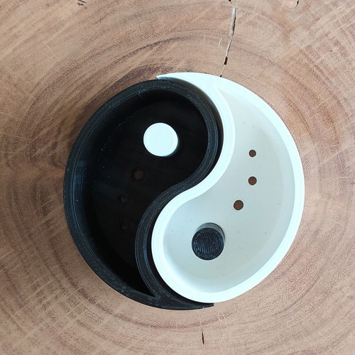 Yin Yang flower pots set 3D printed, new, 10 centimeters