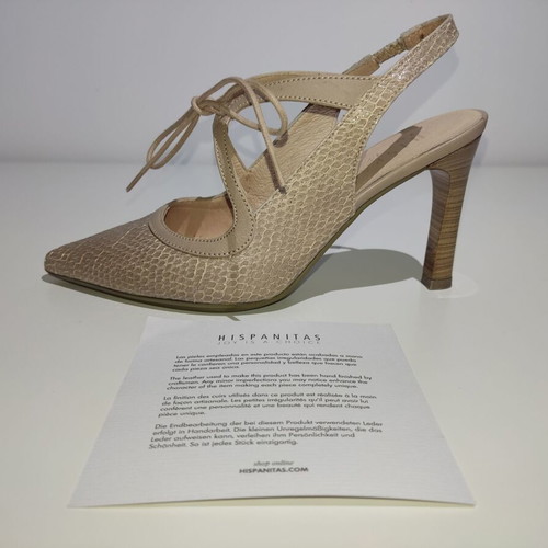 Hispanitas nude nougat pumps size 36 like new, 9cm heel