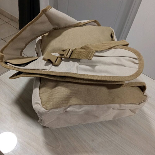 Crossbody bag new, beige, durable material for daily use