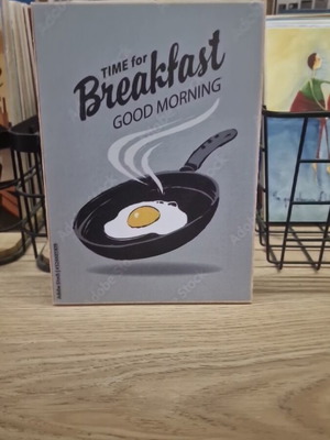 Breakfast wooden decorative sign like new, 13×18 cm