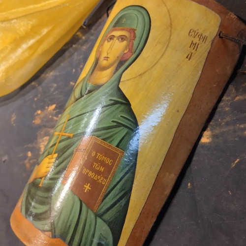 Saint Euthymia used on tile 20.5x14 cm