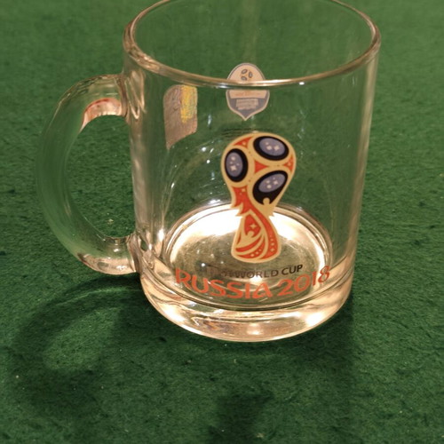 Russia 2018 FIFA World Cup glass mug, official licensed product