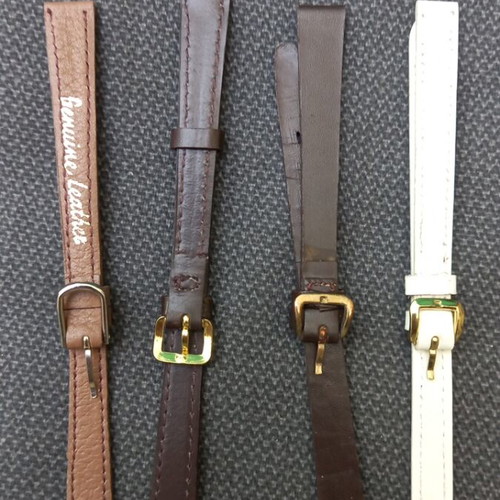 Leather watch straps set of 8, size 10, new