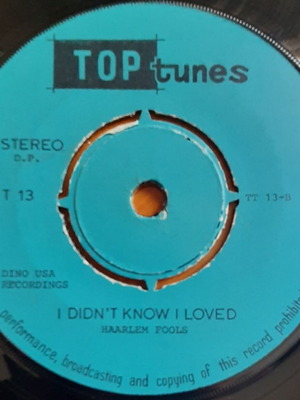 HAARLEM FOOLS ~ BURNING LOVE / I DIDN'T KNOW I LOVED (1969, Top Tunes, 7" single, ελληνική έκδοση)