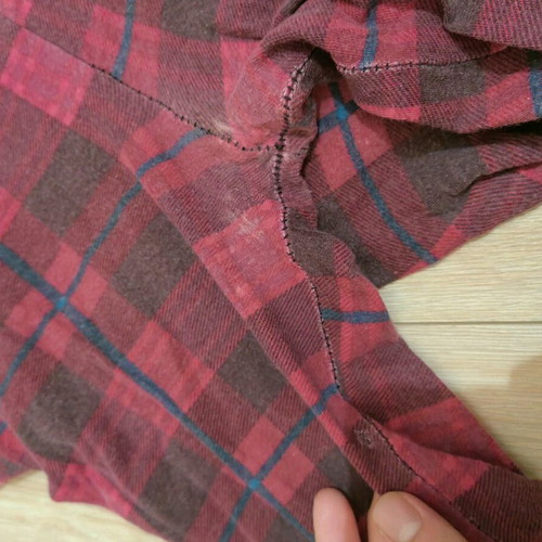 Bershka checked leggings used, size S with hole and fading