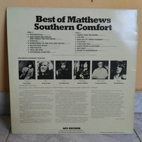 Matthews Southern Comfort Best Of vinyl record like new, rock