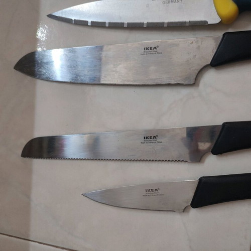 Knives used, set of 7 with IKEA, Edelstahl, Tramontina and Gala