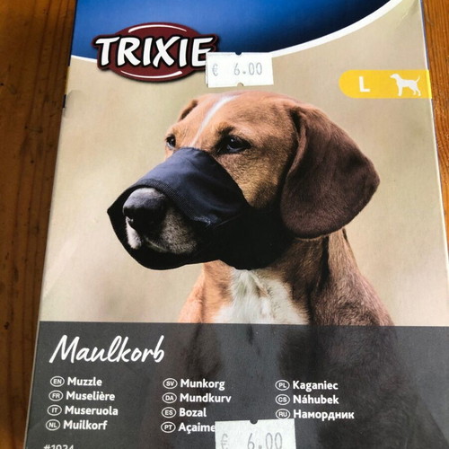 Trixie nylon fabric dog muzzle black size L