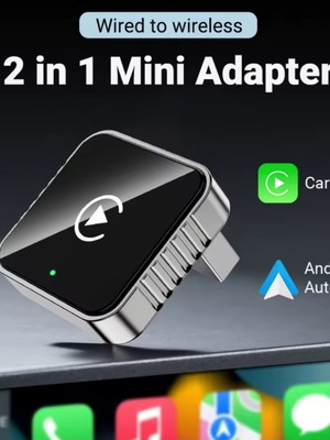 Wireless Android Auto and Apple CarPlay adapter
