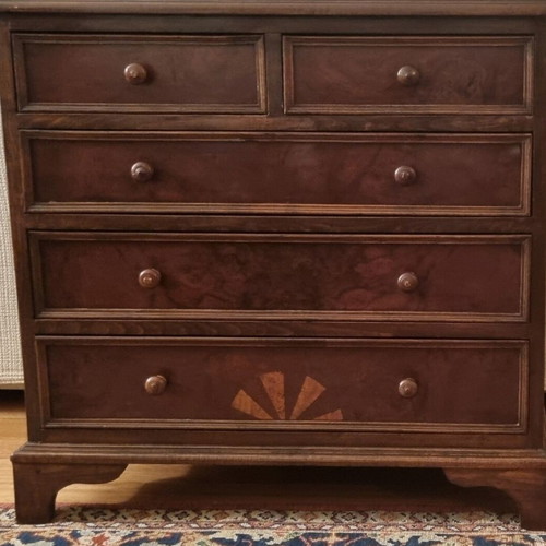 Vintage dresser used with three large and two small drawers