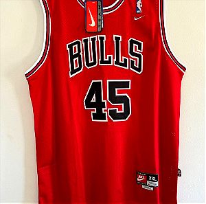 Φανέλα Εμφάνιση Michael Jordan 45 Chicago Bulls 1995 Μέγεθος XXL Κόκκινη