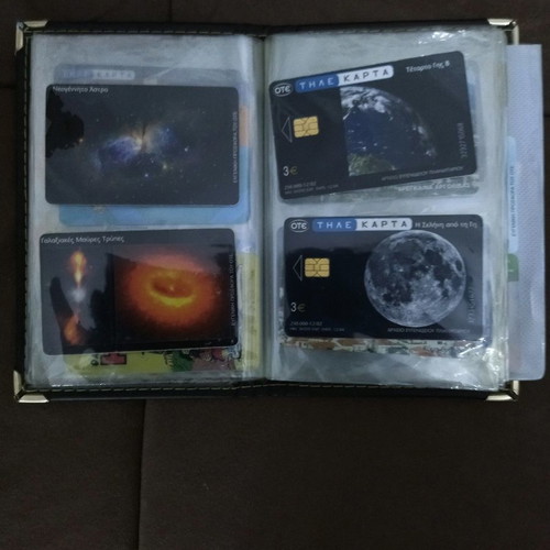 Collectible old phone cards with album used
