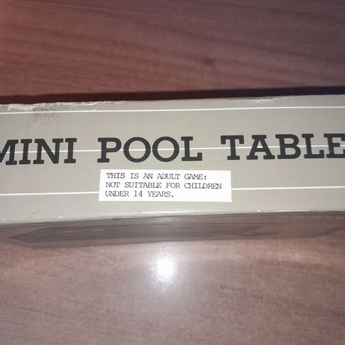 Miniature billiards used, in box