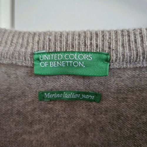 Benetton wool sweater large beige like new