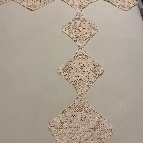 Handmade old table runner used
