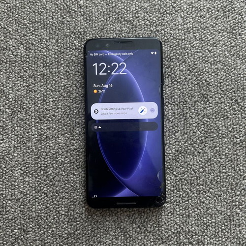 Google Pixel 3 64GB smartphone, unlocked, cracked screen