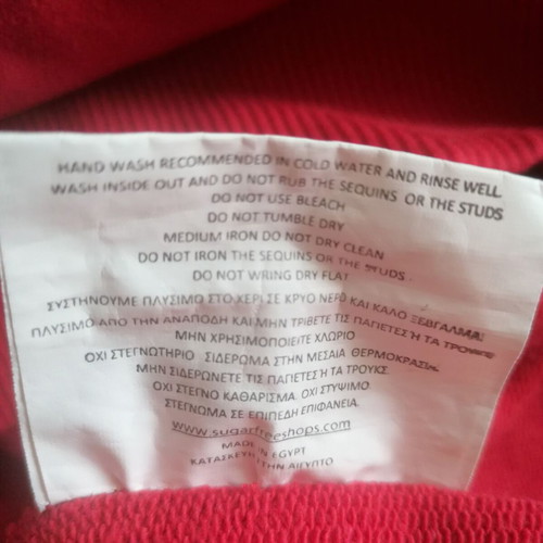 Sugarfree winter hoodie like new with rhinestone Paramount logo red XS