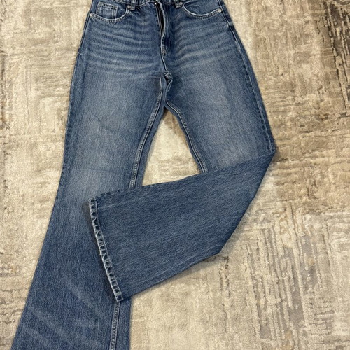 Zara flared bootcut denim jeans high waisted like new, size 36