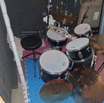 Mini Drums Millenium full set like new with silent cymbals and stool