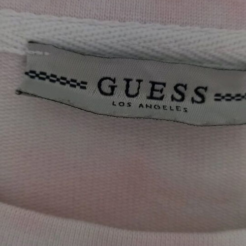 Crop sweatshirt Guess like new, white and pink, size S
