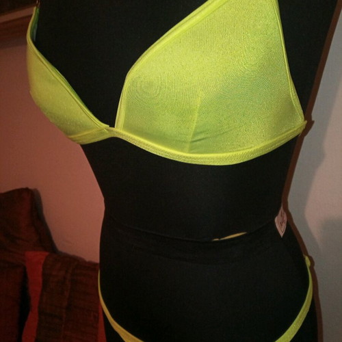 Bikini swimsuit used, size small, yellow