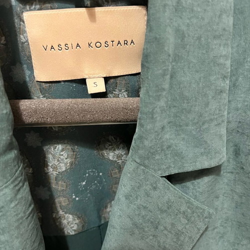 Vassia Kostara suit new, size small, cupro fabric