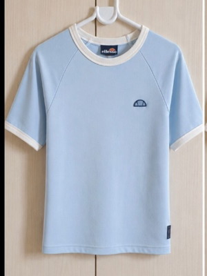 Ellesse women's t-shirt new, blue with white trim, size S