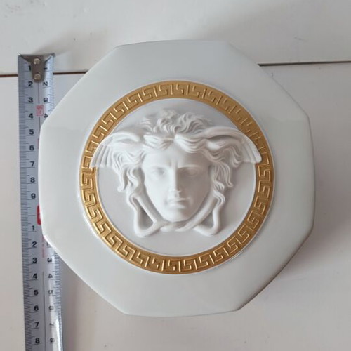 Rosenthal x Versace Gorgona porcelain bonbonniere box with lid