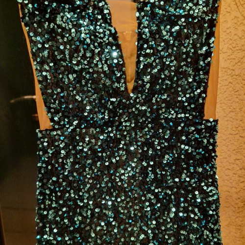 Prom dress with sequins like new, turquoise, size S