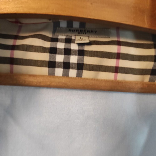 Burberry men's shirt size L like new, light blue long sleeve